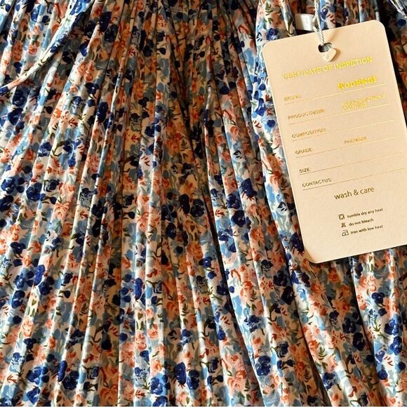 833. NWT Kookkai Spaghetti Ruffle Pleated Ditsy Floral Summer Maxi Pantsuit - Picture 6 of 7